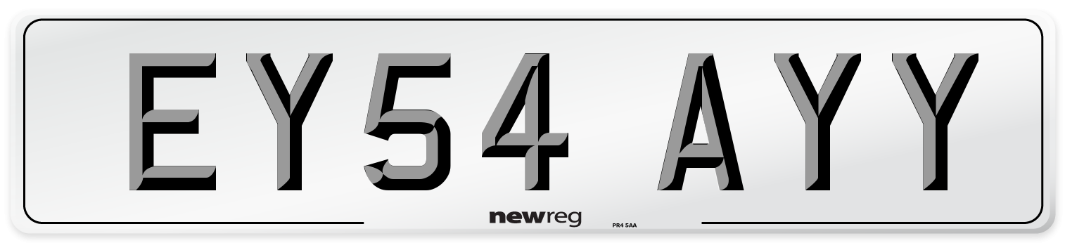 EY54 AYY Number Plate from New Reg
